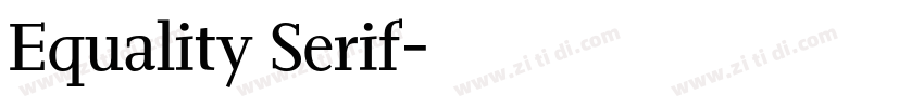 Equality Serif字体转换